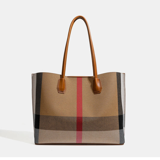 Victoria Plaid Tote Bag