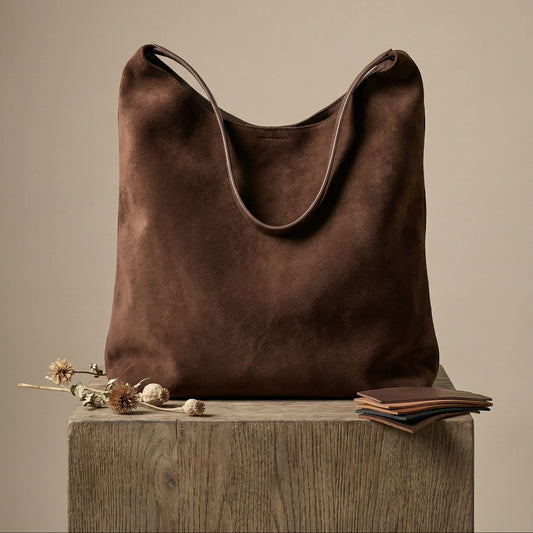 Hazel - Effortless Quiet Luxury Vegan Suede Tote