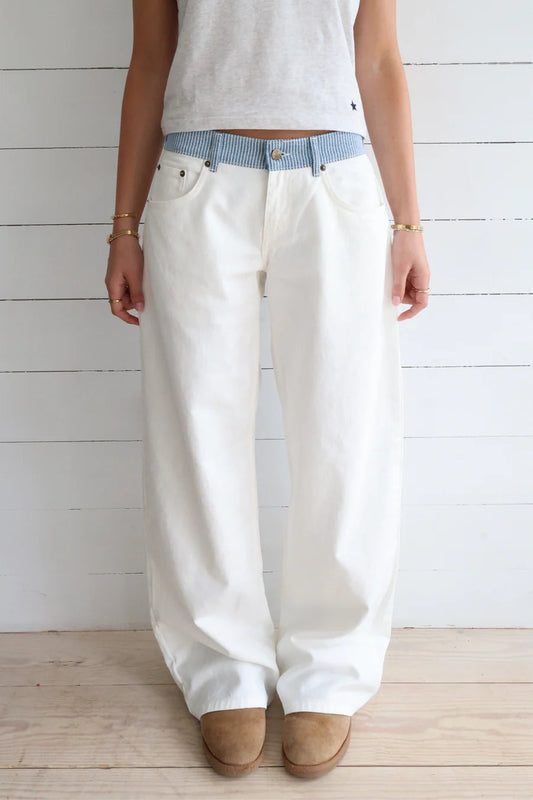 Jodie Coastal - Relaxed Adjustable High-Waist Wide-Leg Jeans