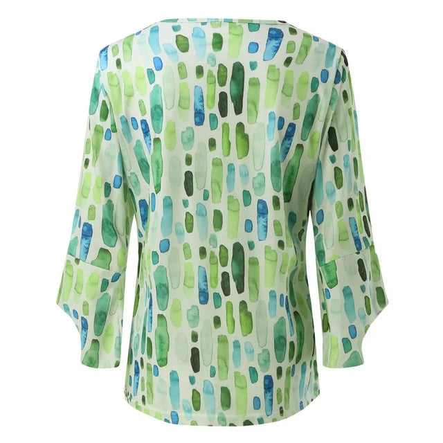 Olivia - Effortless Breezy V-Neck Blouse
