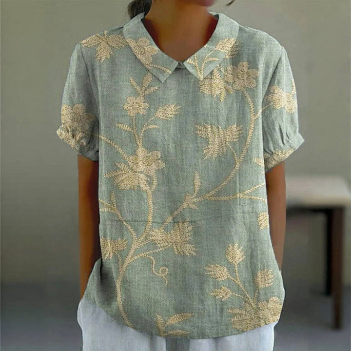 Bloom & Breeze - Timeless Charm Vintage Floral Blouse