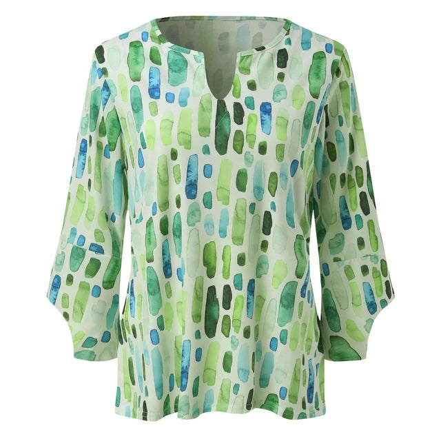 Olivia - Effortless Breezy V-Neck Blouse