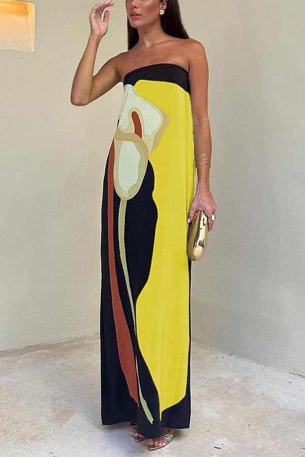 Floral Off-Shoulder Vacation Maxi Dress