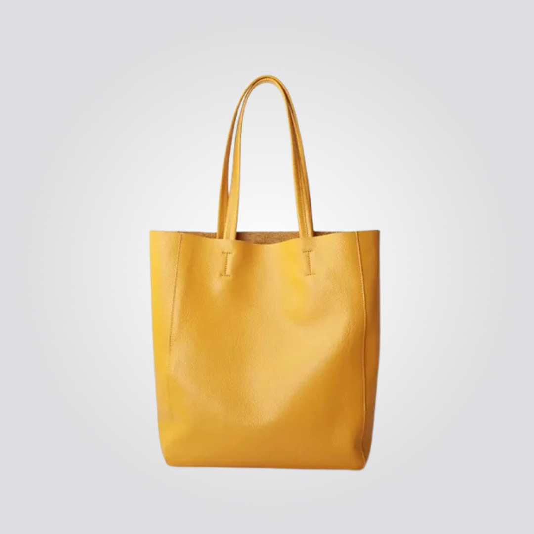Sindy - Sophisticated Vertical Leather Work Tote