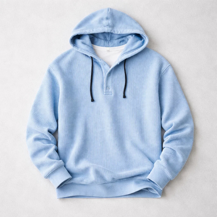 Carter - Tailored Comfort Waffle-Knit Hoodie