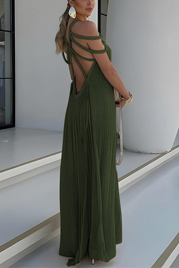Coastal Elegance Linen-Blend Maxi Dress