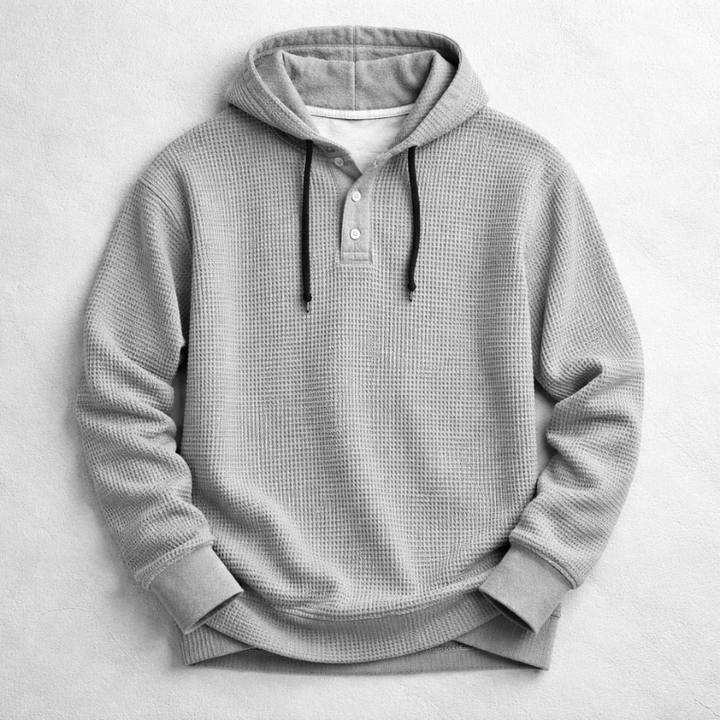 Carter - Tailored Comfort Waffle-Knit Hoodie