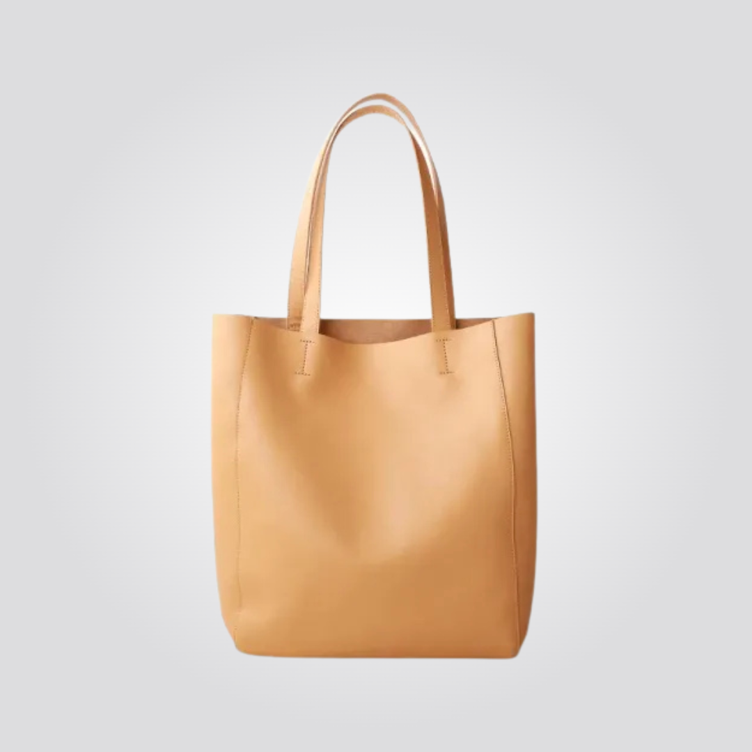 Sindy - Sophisticated Vertical Leather Work Tote