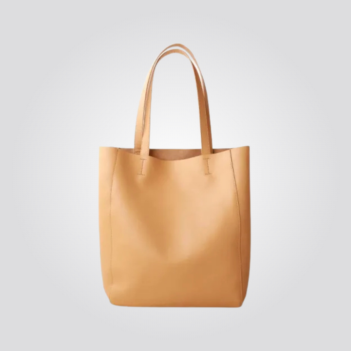 Sindy - Sophisticated Vertical Leather Work Tote