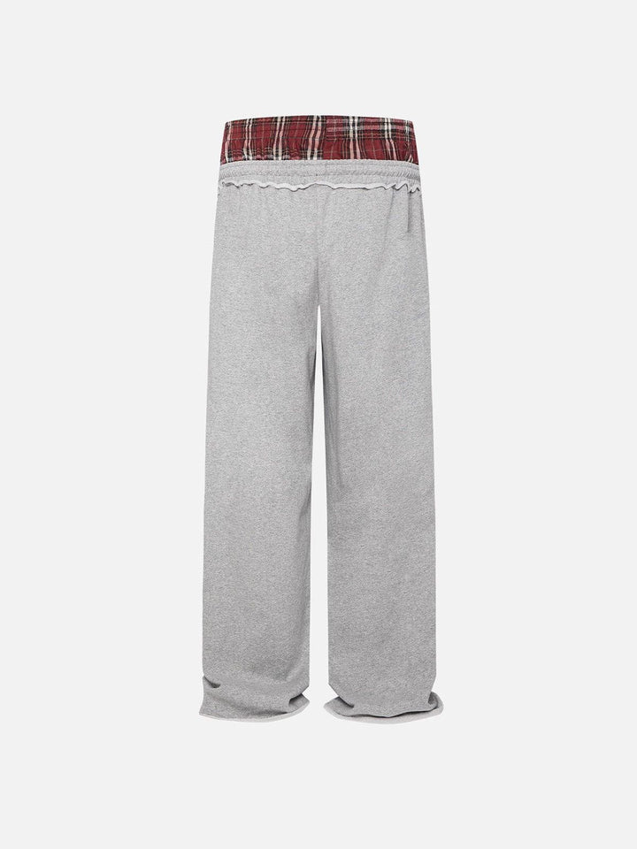 Streetwear Chic Double-Waist Baggy Sweatpants