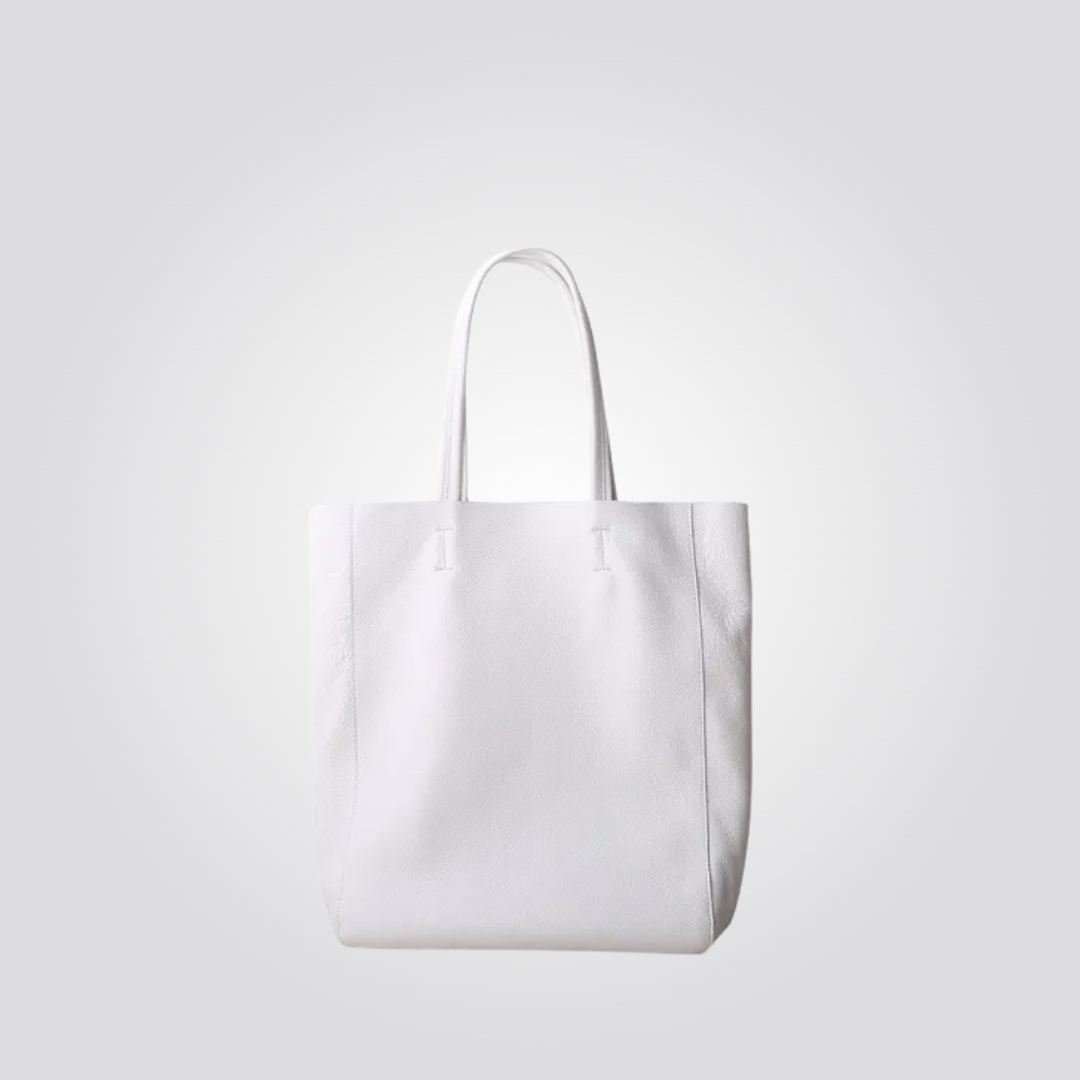 Sindy - Sophisticated Vertical Leather Work Tote
