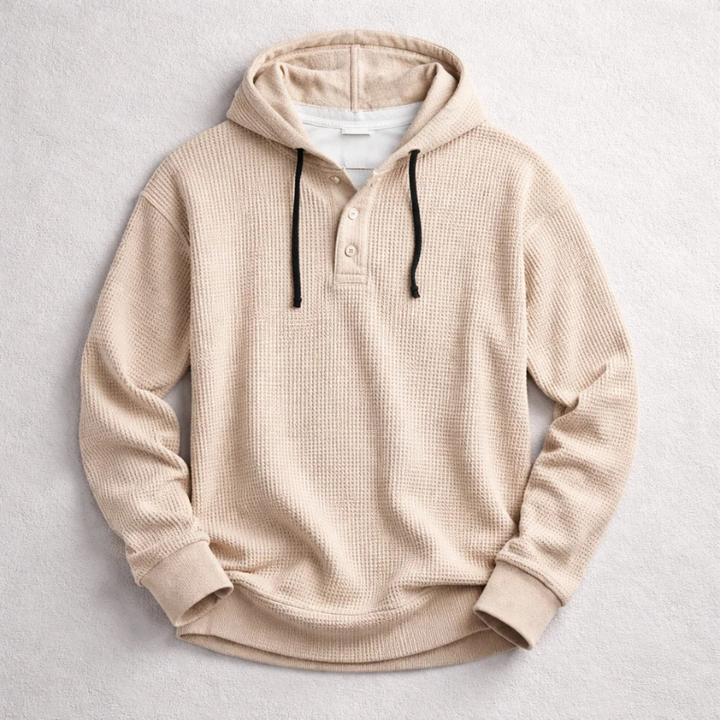 Carter - Tailored Comfort Waffle-Knit Hoodie