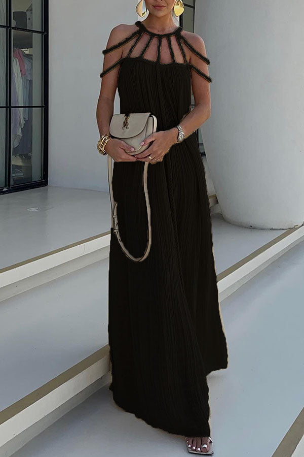 Coastal Elegance Linen-Blend Maxi Dress