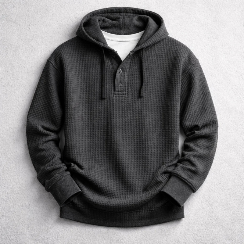 Carter - Tailored Comfort Waffle-Knit Hoodie