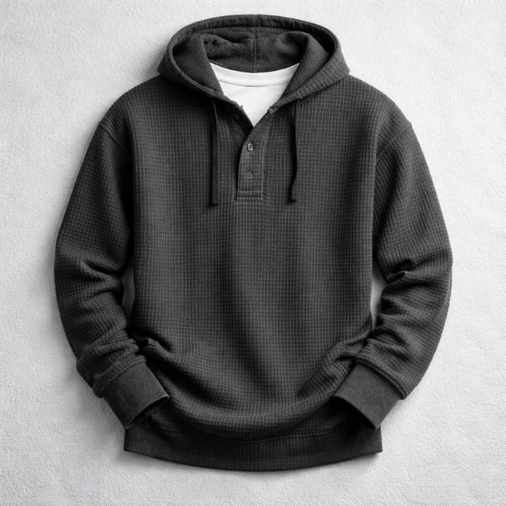 Carter - Tailored Comfort Waffle-Knit Hoodie