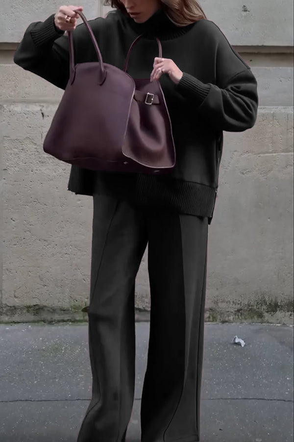 Cloud-Soft Comfort Turtleneck Lounge Set
