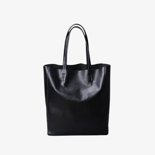 Sindy - Sophisticated Vertical Leather Work Tote