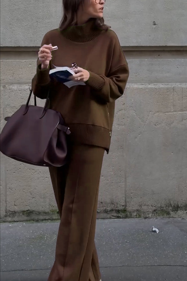 Cloud-Soft Comfort Turtleneck Lounge Set