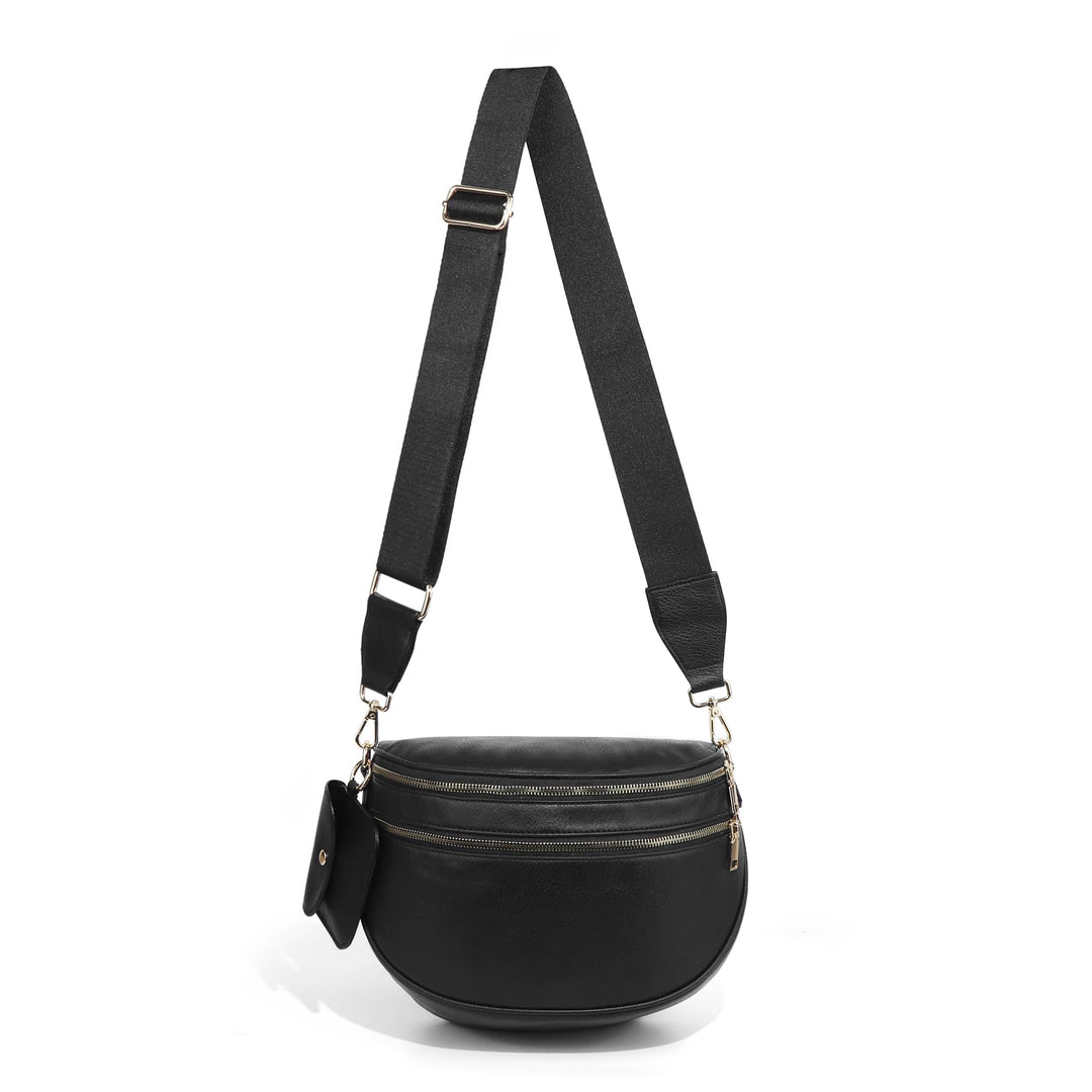 Ounamei Checkered Crossbody Bum Bag for Women Large Capacity Belt Bag for Moms & Everyday Travel