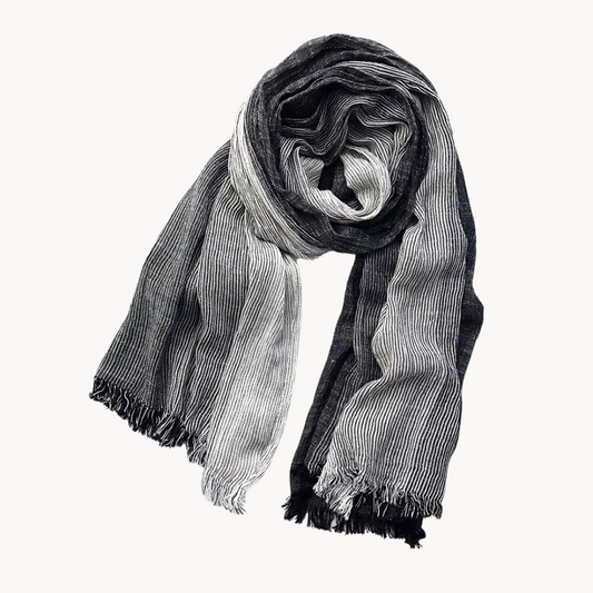 Breezy Coastal Elegance Striped Scarf