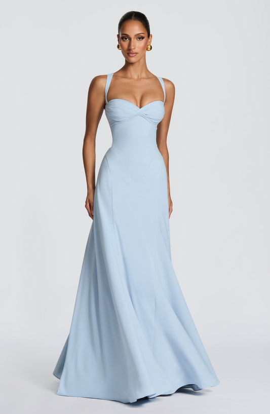 Breezy Glacier Blue Maxi Dress