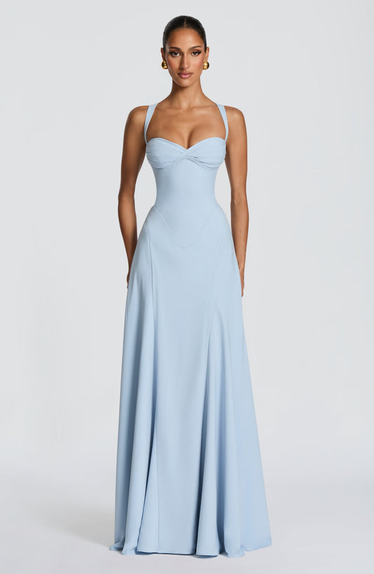 Breezy Glacier Blue Maxi Dress