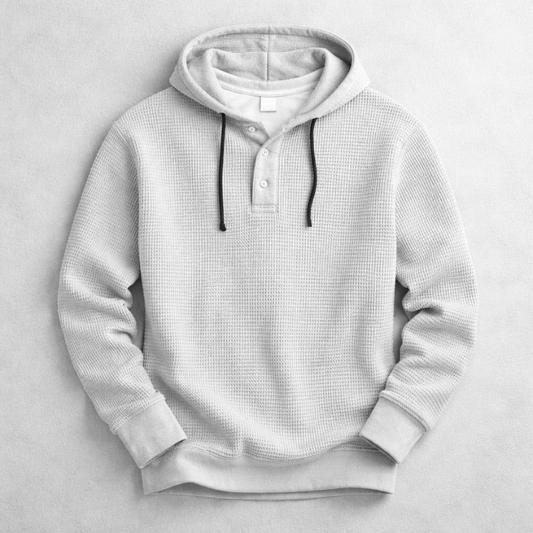 Carter - Tailored Comfort Waffle-Knit Hoodie