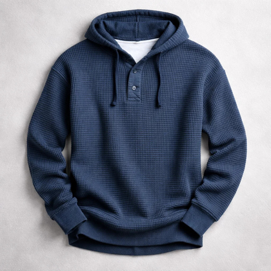 Carter - Tailored Comfort Waffle-Knit Hoodie