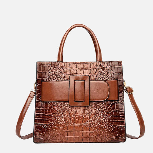 Croco Leather Handbag