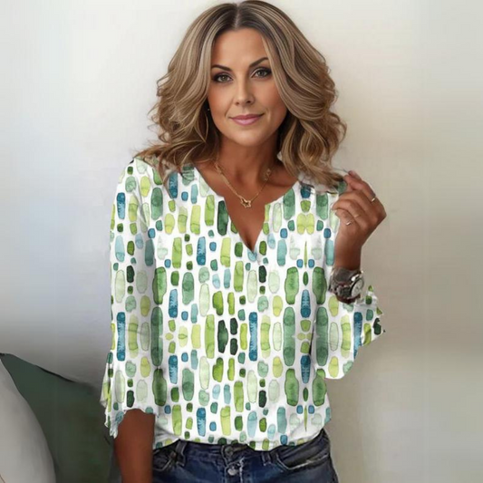 Olivia - Effortless Breezy V-Neck Blouse