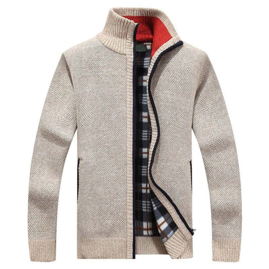 Sammy Premium Thermal Zip-Up Knit Cardigan
