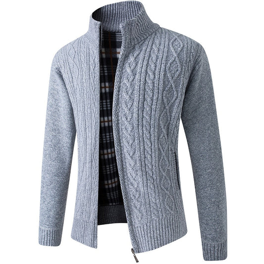 Sammy Premium Thermal Zip-Up Knit Cardigan