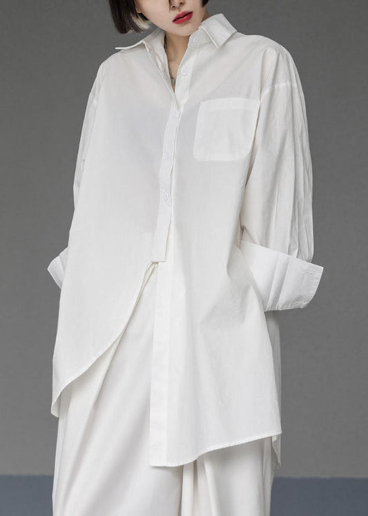 Sculptural Avant-Garde Asymmetrical Cotton Tunic