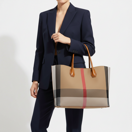 Victoria Plaid Tote Bag