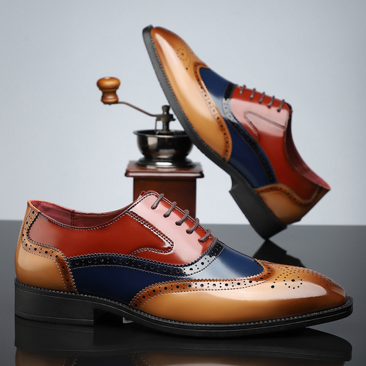 Wingtip Leather Brogue Dress Shoes