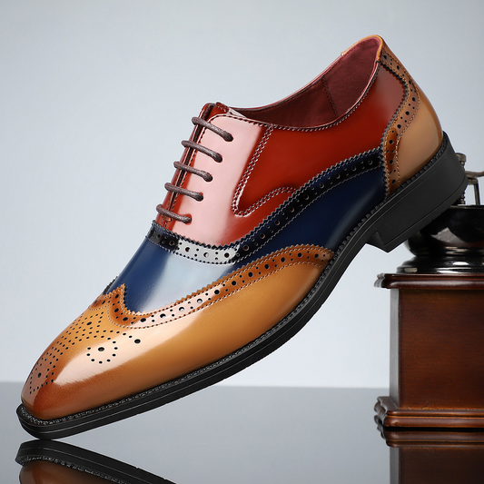 Wingtip Leather Brogue Dress Shoes