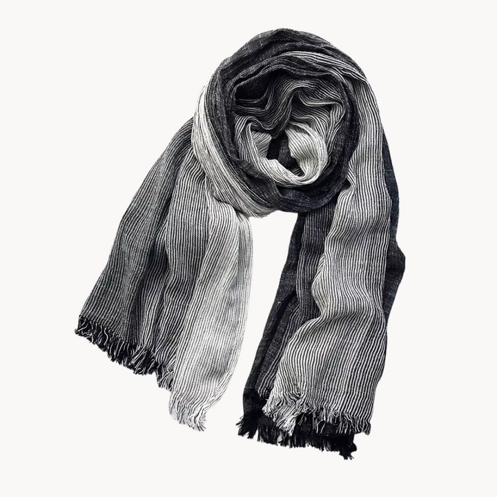 Breezy Coastal Elegance Striped Scarf