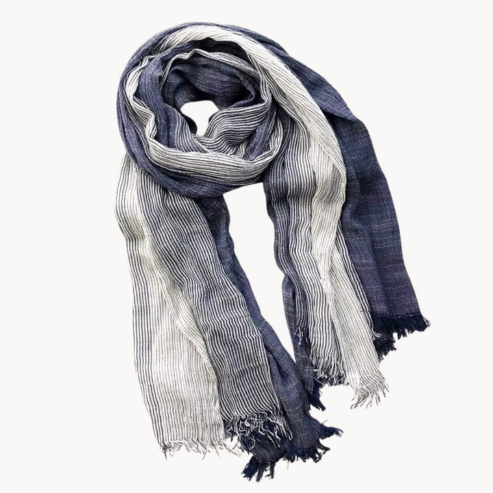 Breezy Coastal Elegance Striped Scarf