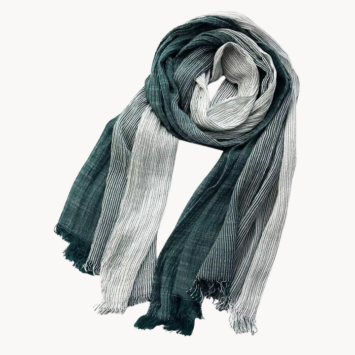 Breezy Coastal Elegance Striped Scarf