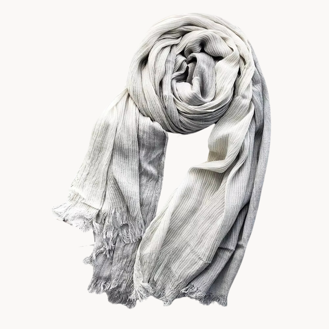 Breezy Coastal Elegance Striped Scarf