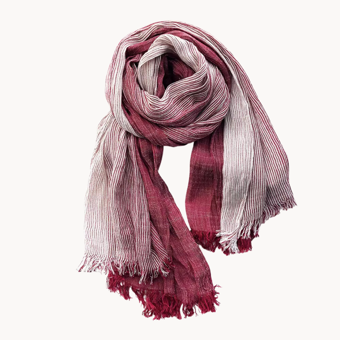 Breezy Coastal Elegance Striped Scarf
