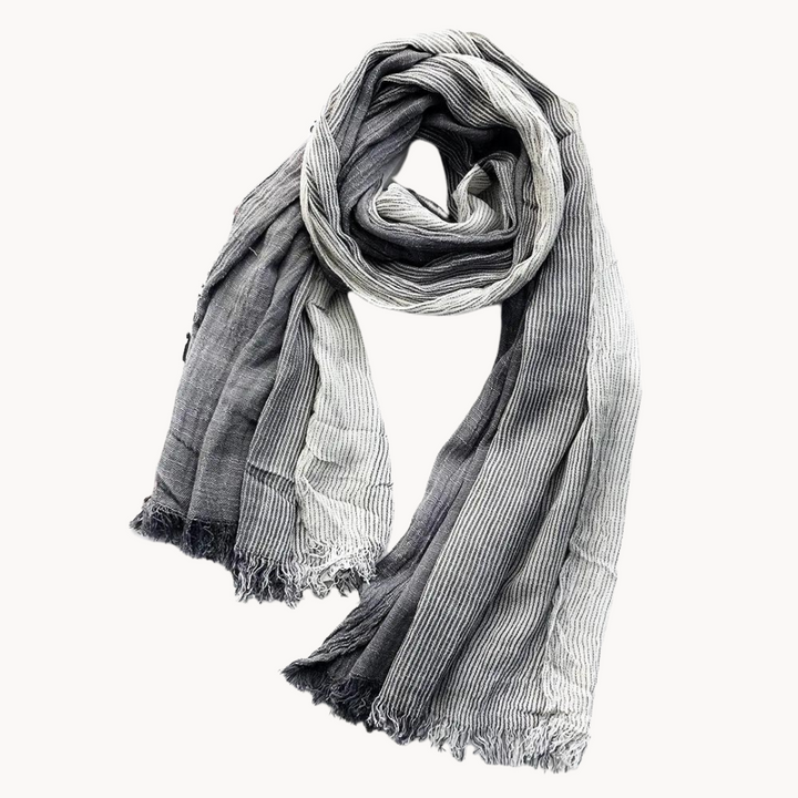 Breezy Coastal Elegance Striped Scarf