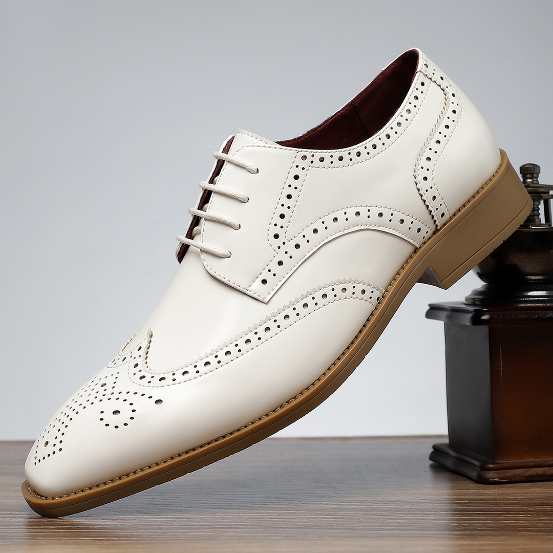 Wingtip Leather Brogue Dress Shoes