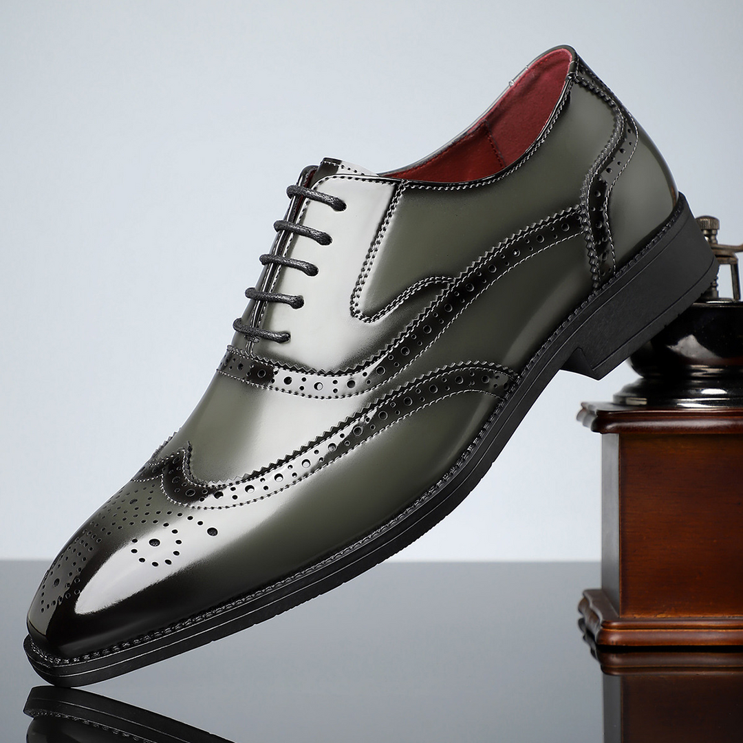 Wingtip Leather Brogue Dress Shoes