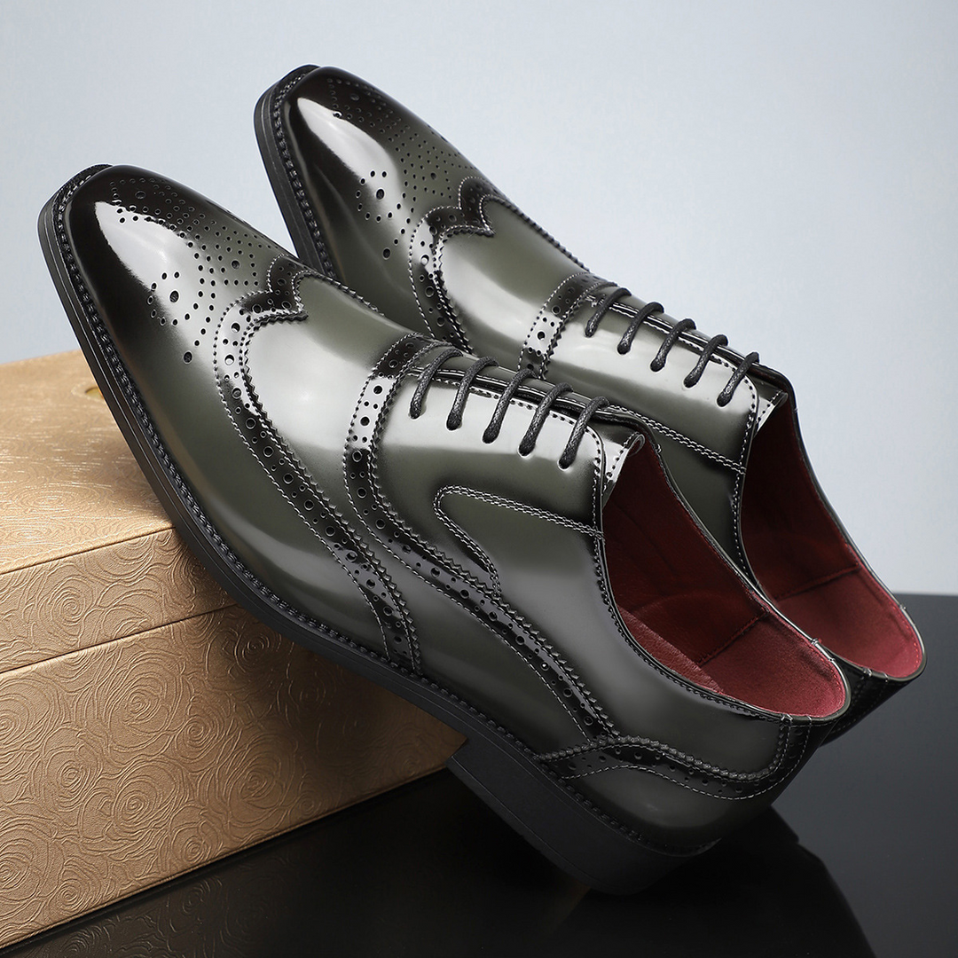 Wingtip Leather Brogue Dress Shoes
