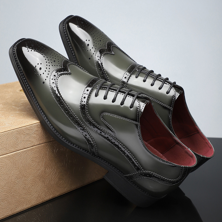 Wingtip Leather Brogue Dress Shoes