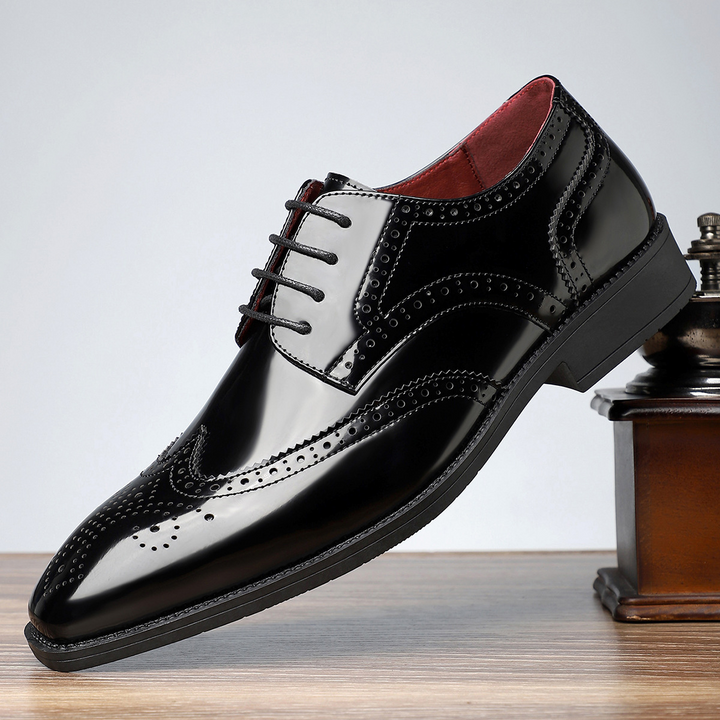 Wingtip Leather Brogue Dress Shoes