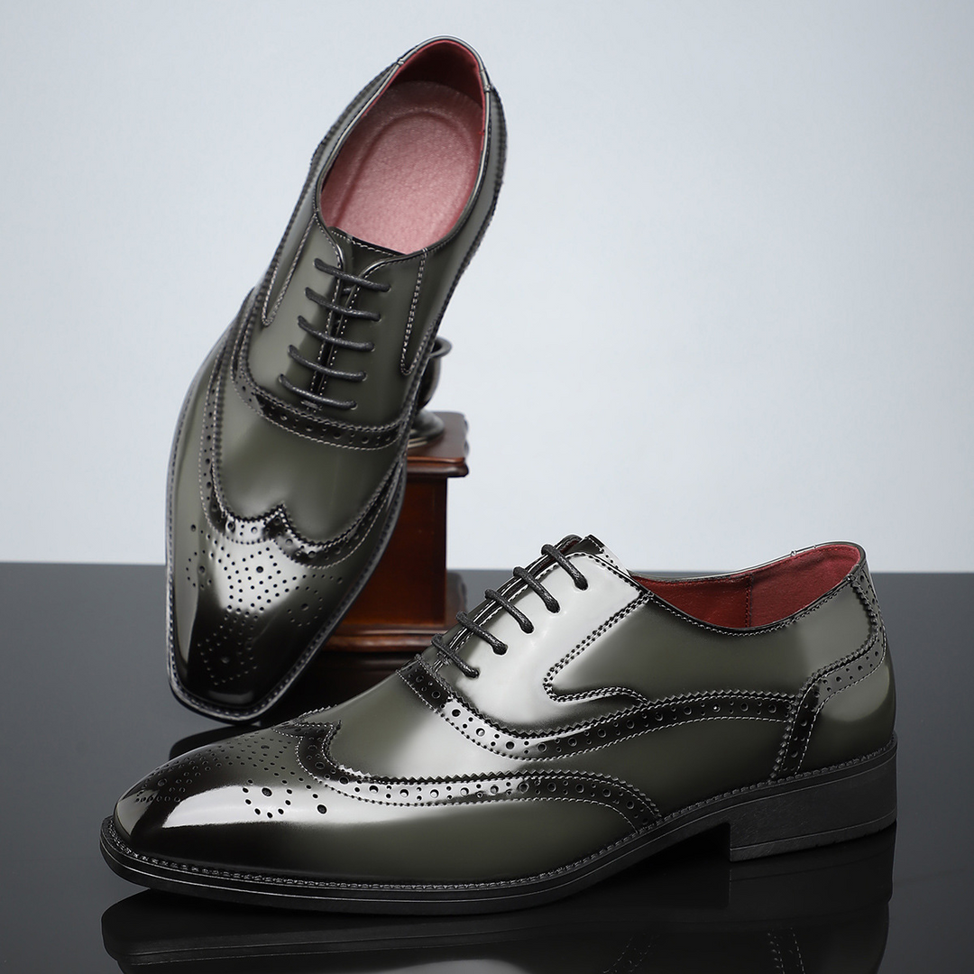 Wingtip Leather Brogue Dress Shoes