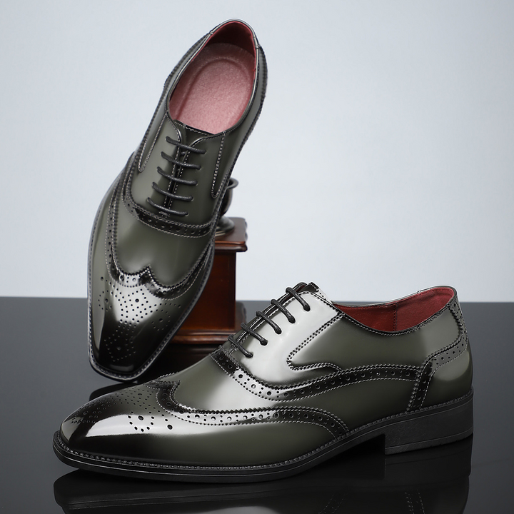 Wingtip Leather Brogue Dress Shoes