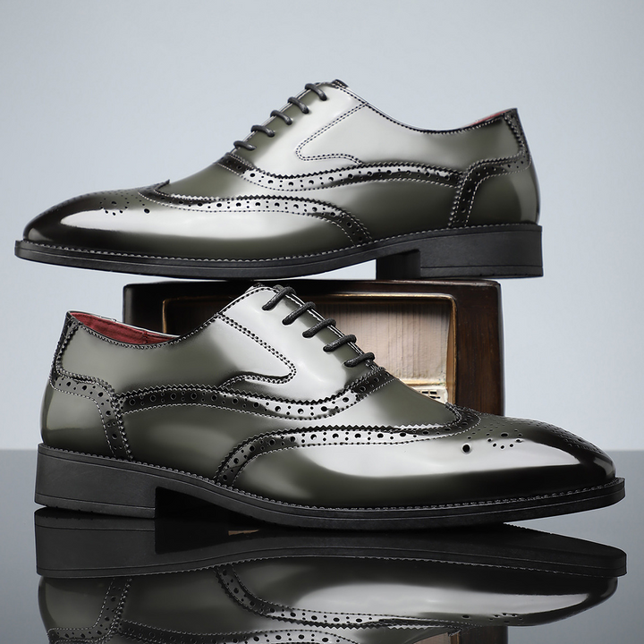 Wingtip Leather Brogue Dress Shoes